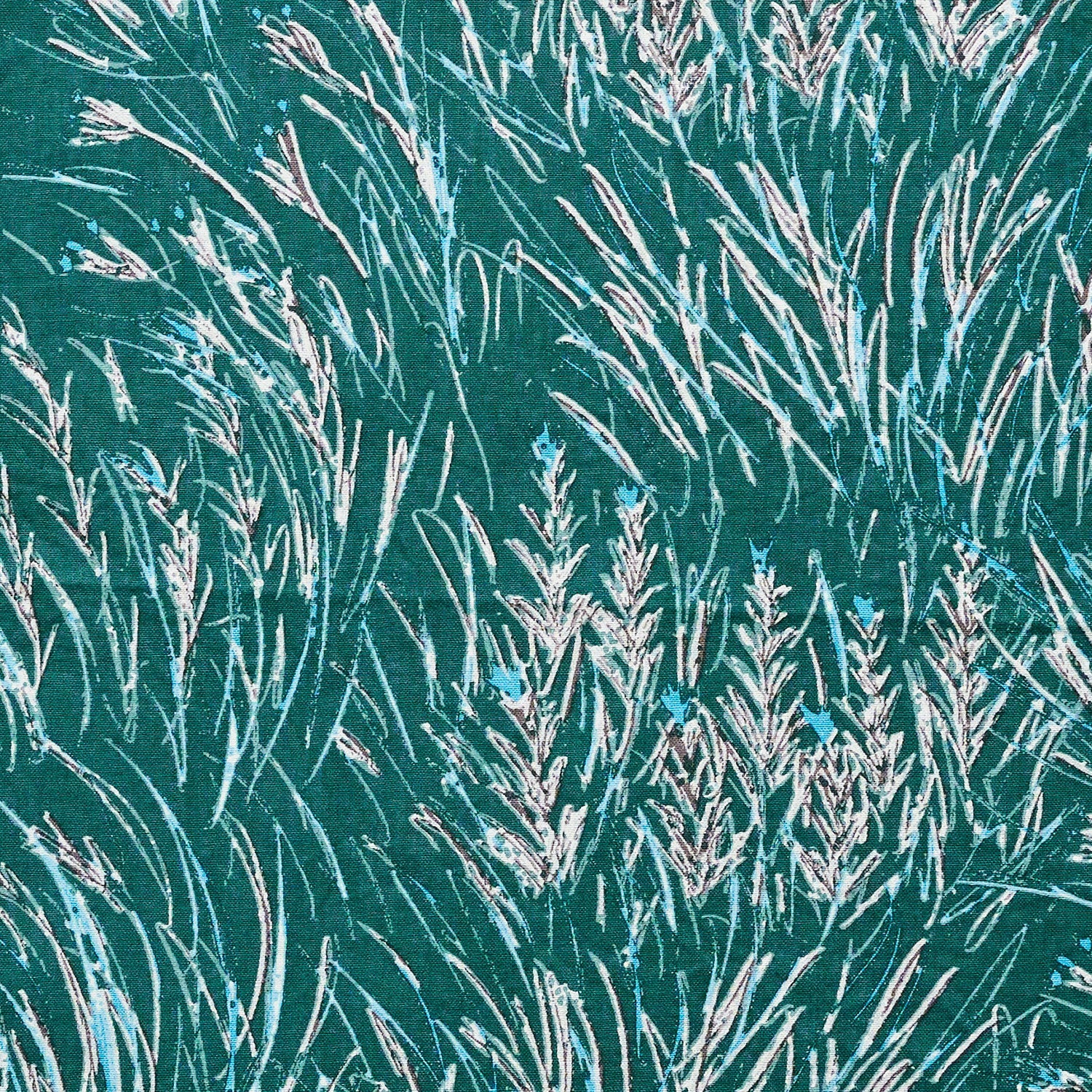 KESHIKI Harappa Cotton Linen Sheeting Green