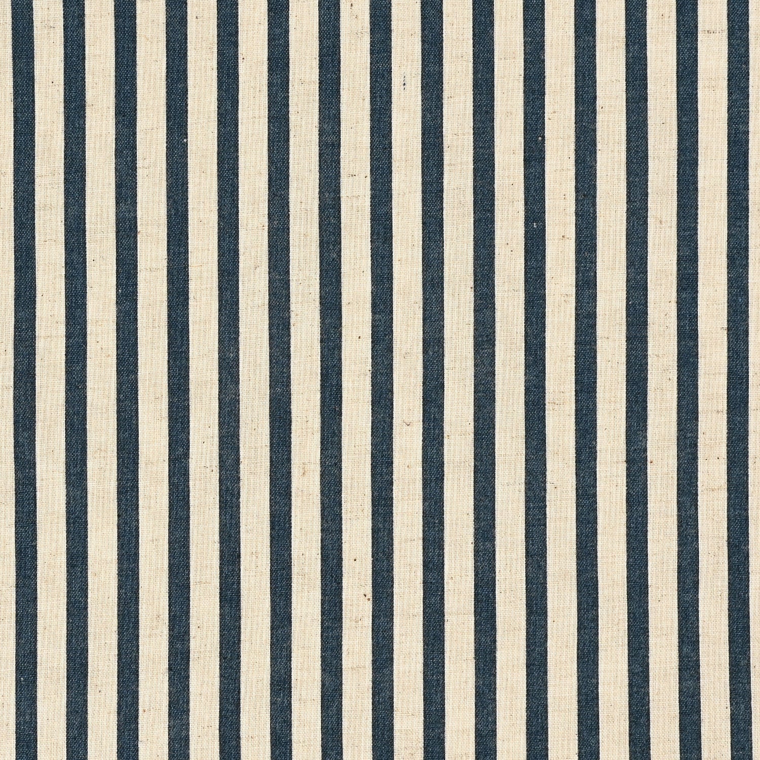 Cotton Linen Blended Sheeting Navy Stripe