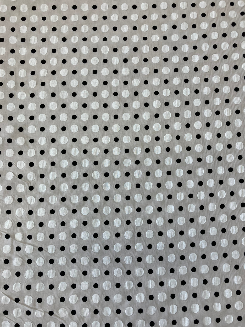 KOKKA Design Waffle Ripple Cotton Lawn Black and White polka dots