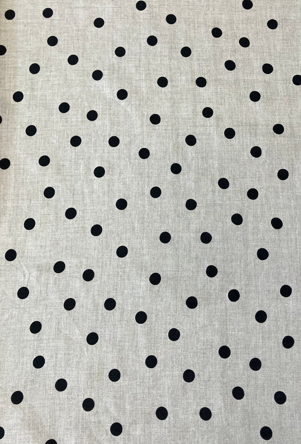 Linen 14mm dot pattern beige
